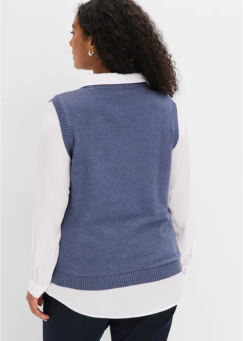 Genser med isydd bluse, bonprix