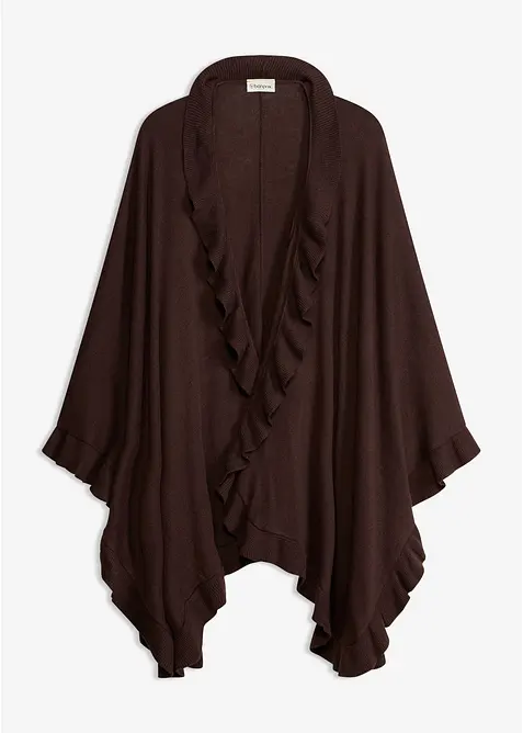 Poncho med kasjmirandel, bonprix