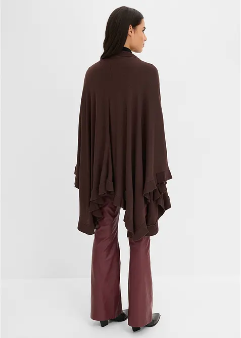 Poncho med kasjmirandel, bonprix