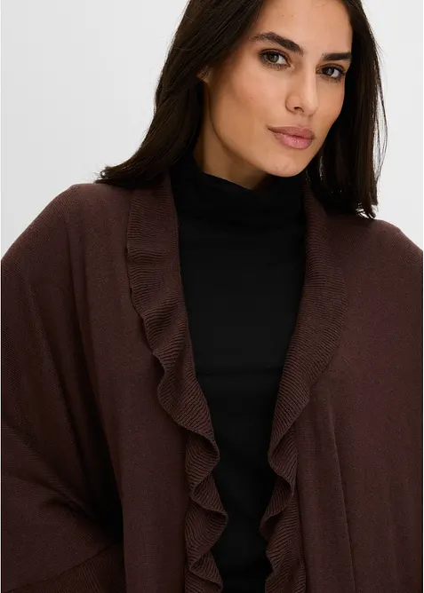 Poncho med kasjmirandel, bonprix