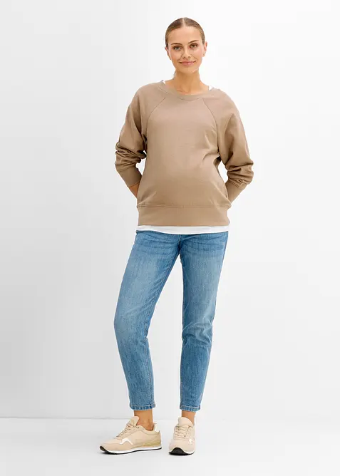 2i1-mama sweatshirt i &oslash;kologisk bomull, bonprix