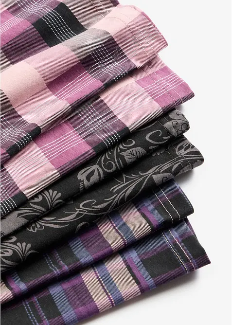 Pyjamasbukse i 100% bomull (3-pack), bonprix