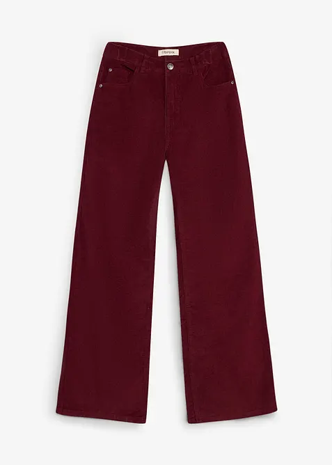 Behagelig kordfl&oslash;yelsbukse, Loose fit, bonprix
