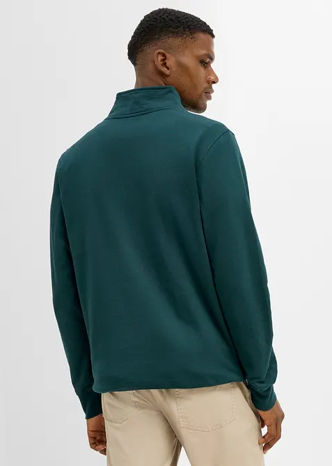Half zip sweatshirt i 100% &oslash;kologisk bomull, bonprix