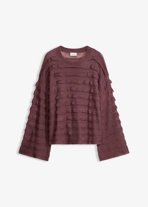 Oversized genser, semitransparent, bonprix