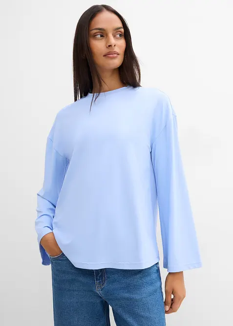 Lang topp i lett materiale, bonprix