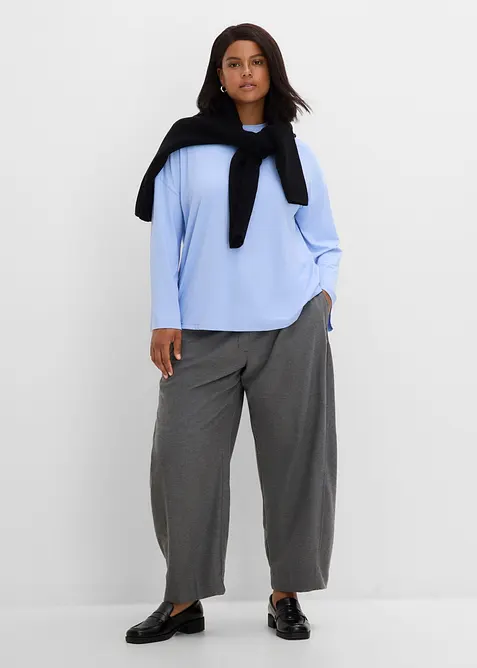Lang topp i lett materiale, bonprix