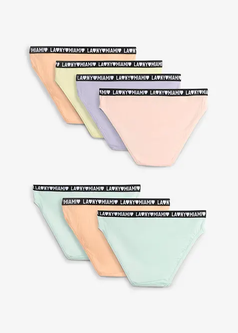 Truse med myk, &oslash;kologisk bomull (7-pack), bonprix