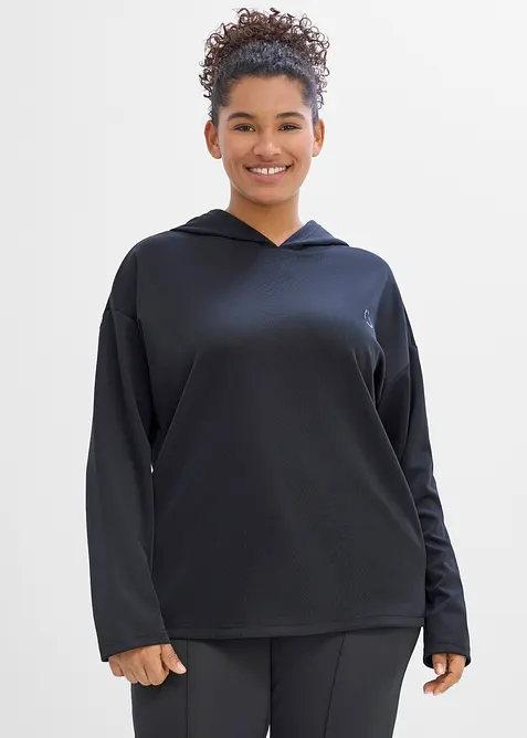 Oversized trenings-hoodie, hurtigt&oslash;rkende, bonprix