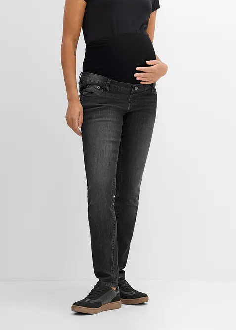 Elastiske mama jeans med &oslash;kologisk bomull, skinny, bonprix