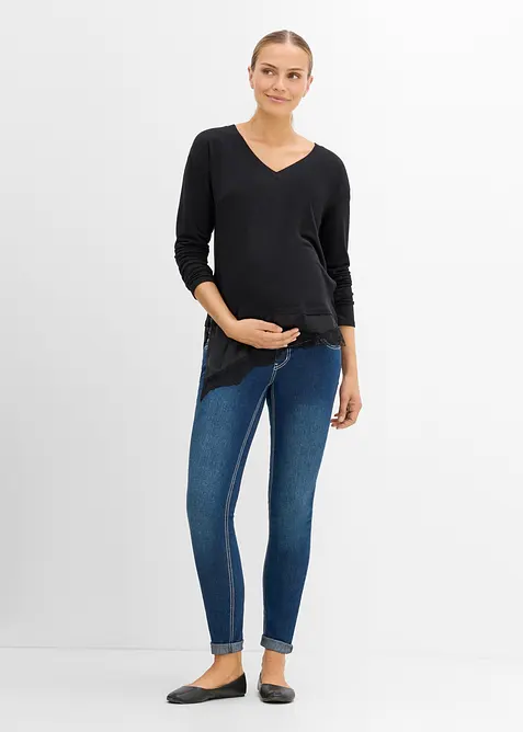 Mama topp med blonder, bonprix