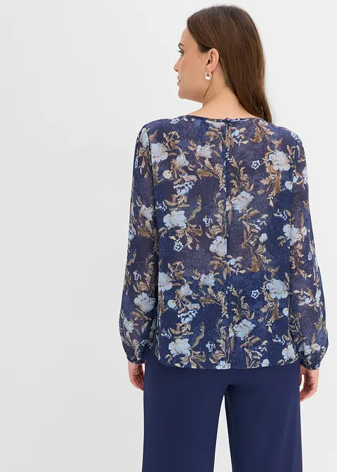Tunika i transparent chiffon, bonprix