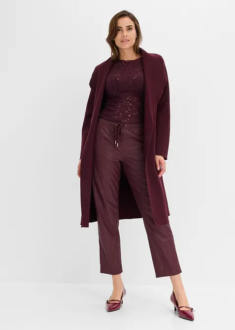 Pull on-bukse i imitert skinn, bonprix