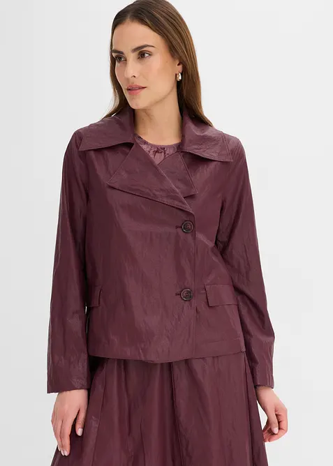 Crinkle jakke i imitert skinn, bonprix