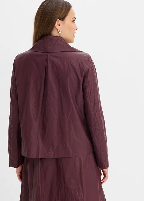 Crinkle jakke i imitert skinn, bonprix