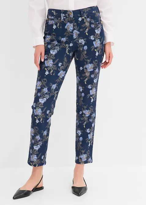 Twillbukse med blomsterm&oslash;nster, bonprix