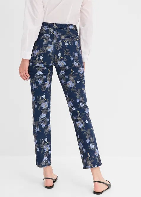 Twillbukse med blomsterm&oslash;nster, bonprix