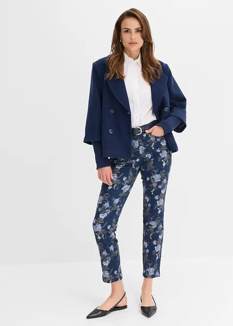 Twillbukse med blomsterm&oslash;nster, bonprix