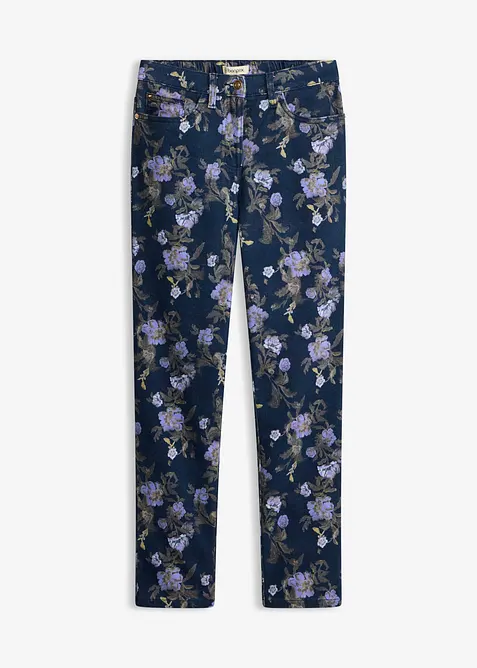 Twillbukse med blomsterm&oslash;nster, bonprix
