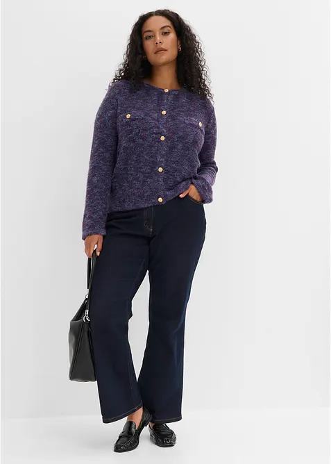 Cardigan med effektgarn, bonprix