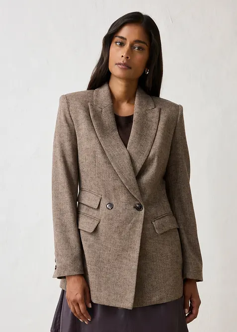 Blazer med myk ull, bonprix
