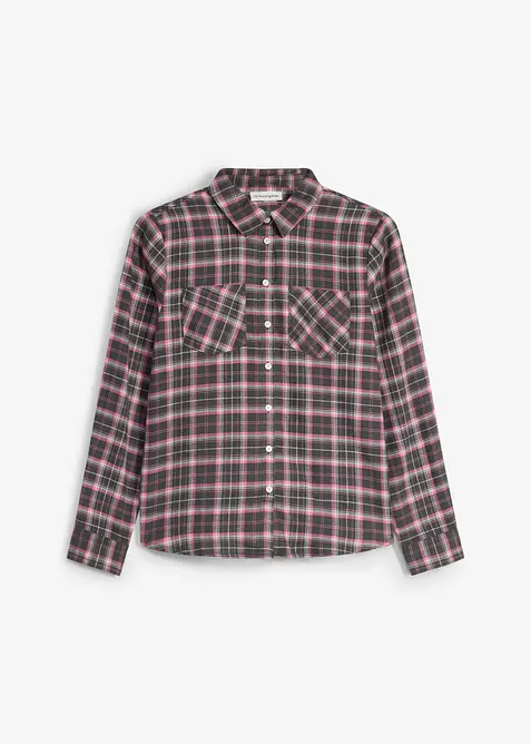 Flanellskjorte i 100% &oslash;kologisk bomull, bonprix