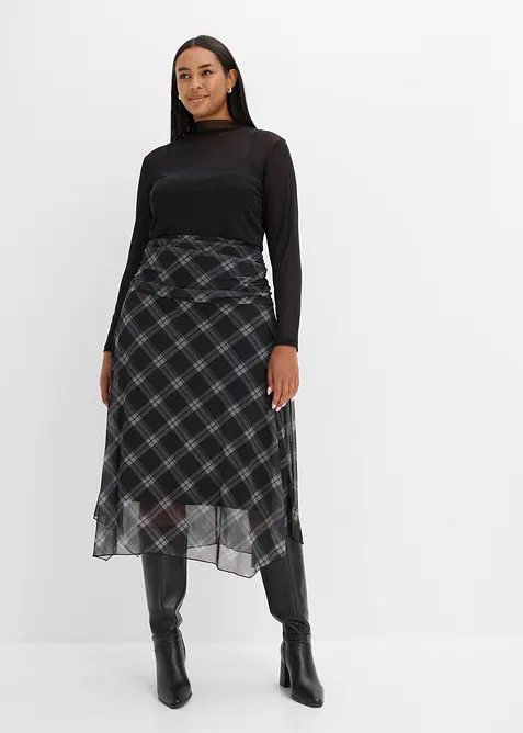 Jerseyskj&oslash;rt i tynn mesh, bonprix
