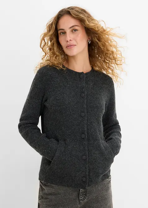 Ribbestrikket cardigan, bonprix