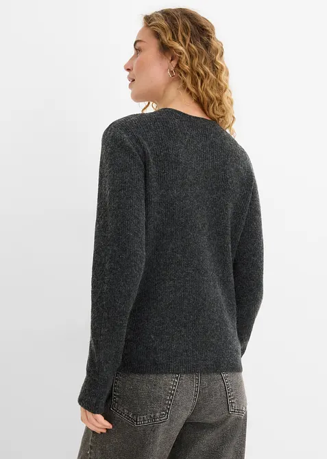 Ribbestrikket cardigan, bonprix