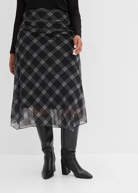 Jerseyskj&oslash;rt i tynn mesh, bonprix