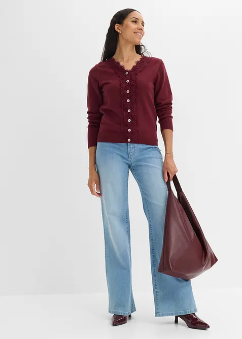 Cardigan i myk viskosemiks, bonprix