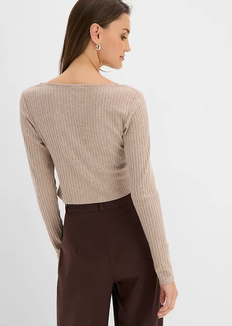 Ribbet topp, bonprix
