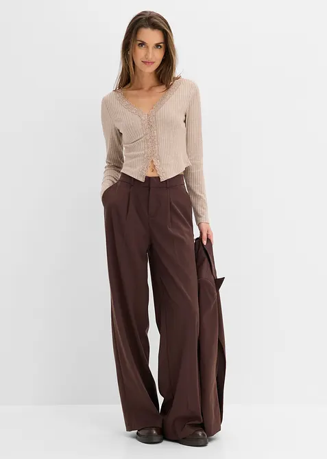 Ribbet topp, bonprix