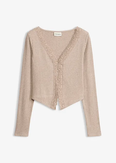 Ribbet topp, bonprix