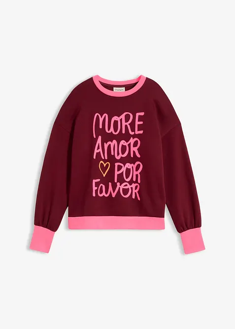 Sweatshirt i bomullsmiks, bonprix