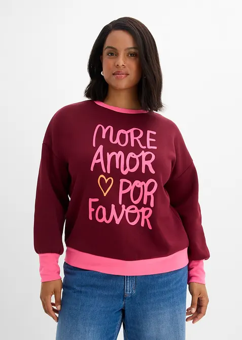 Sweatshirt i bomullsmiks, bonprix