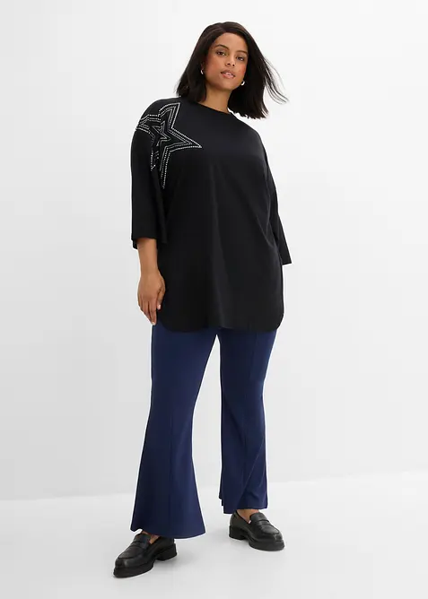 Lang, oversized topp i 100% &oslash;kologisk bomull, bonprix