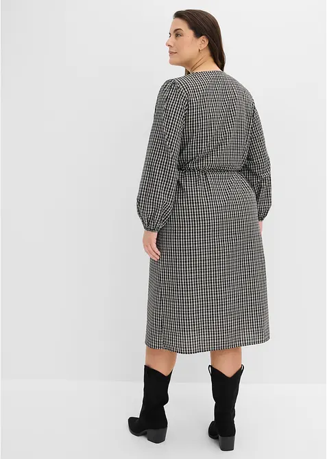 Rutete midikjole, bonprix