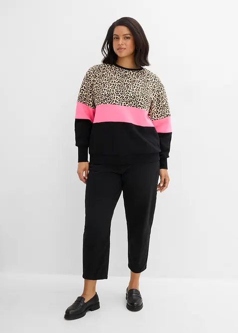 Sweatshirt i bomullsmiks, bonprix