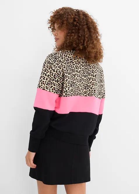 Sweatshirt i bomullsmiks, bonprix