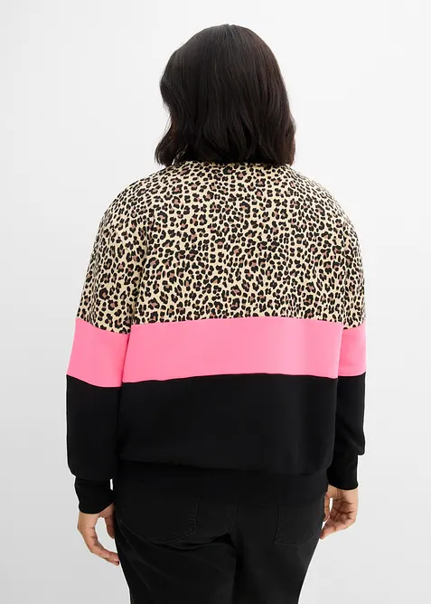 Sweatshirt i bomullsmiks, bonprix