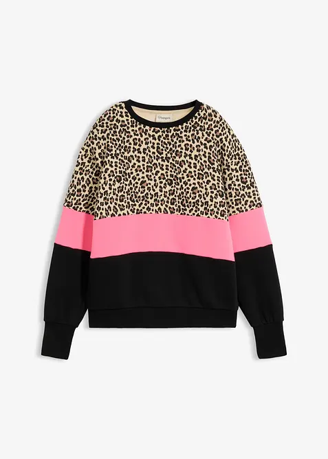 Sweatshirt i bomullsmiks, bonprix