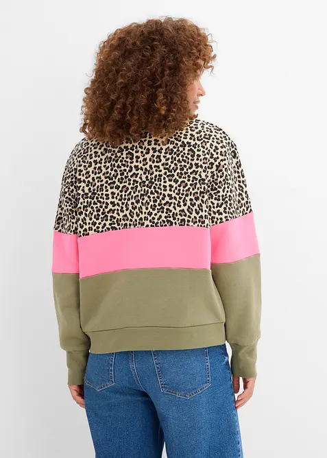 Sweatshirt i bomullsmiks, bonprix