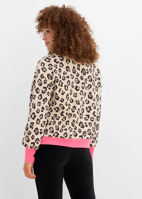 Sweatshirt i bomullsmiks, bonprix