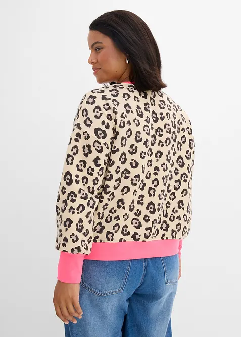 Sweatshirt i bomullsmiks, bonprix