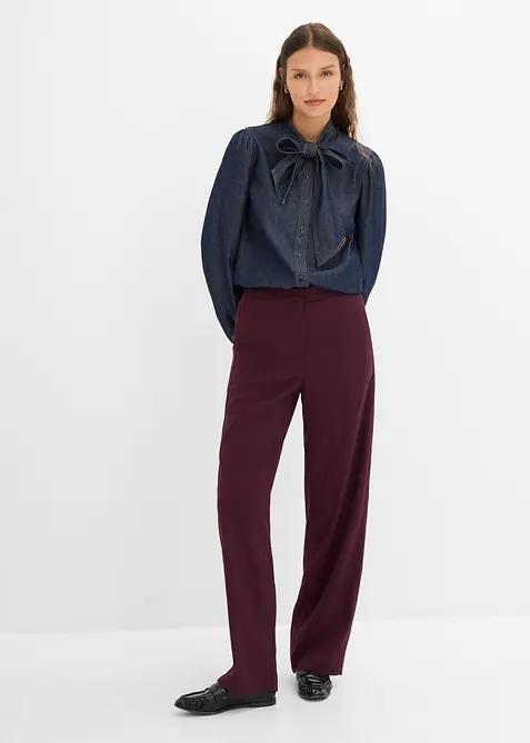 Jeansbluse av &oslash;kologisk bomull, bonprix