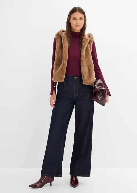 Wide leg jeans high waist, bonprix