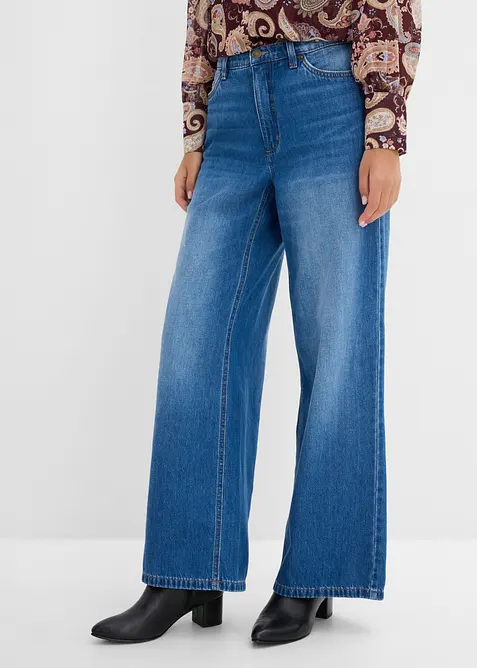 Wide leg jeans high waist, bonprix
