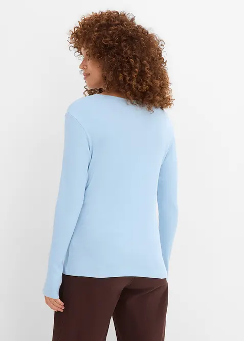 Ribbet topp i 100% &oslash;kologisk bomull (5-pack), bonprix