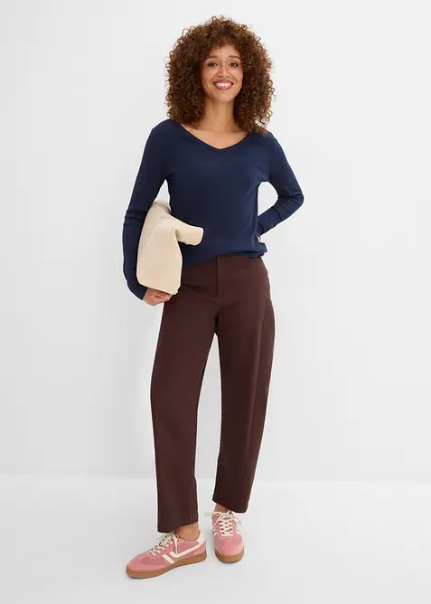 Ribbestrikket topp i 100% &oslash;kologisk bomull (5-pack), bonprix